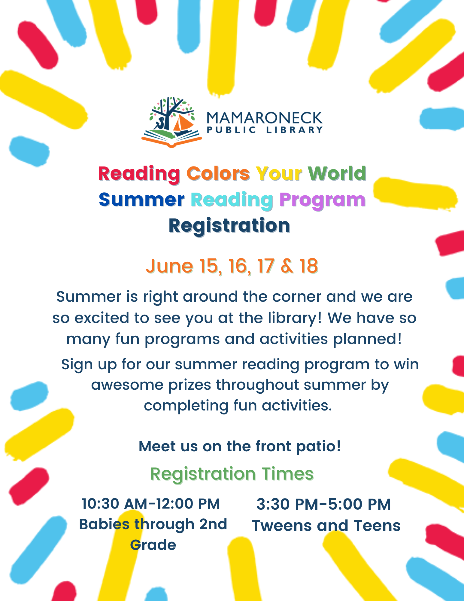 Summer Reading Registration for children and teens