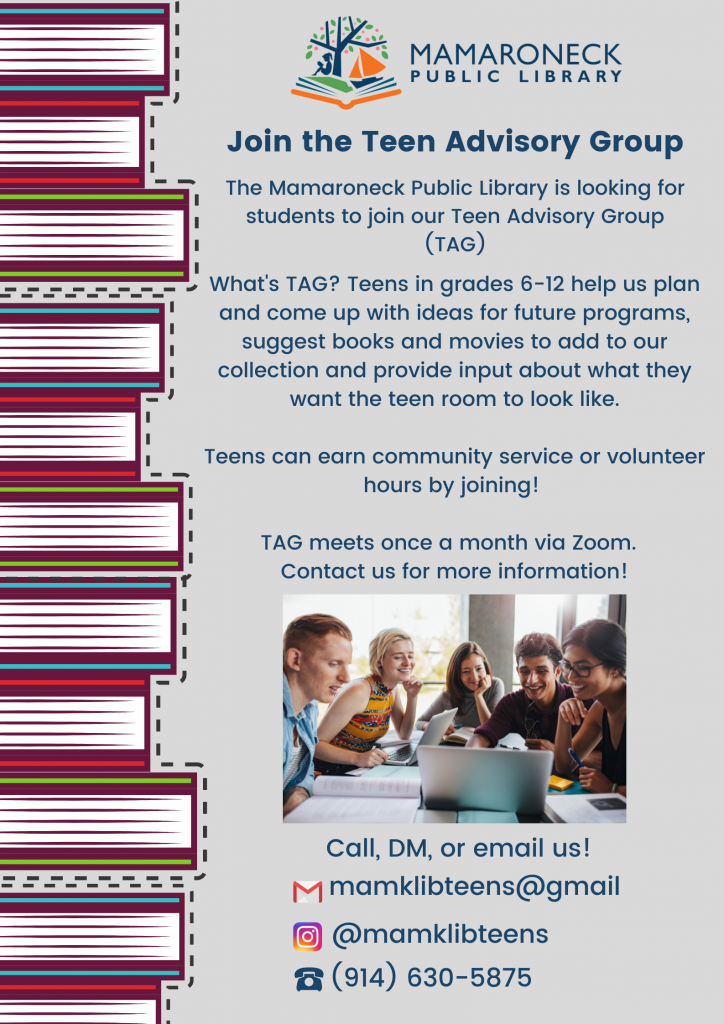 Teen Advisory Group meeting flyer