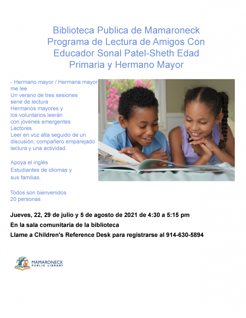 Buddy Reading Porgram for Children in Spanish