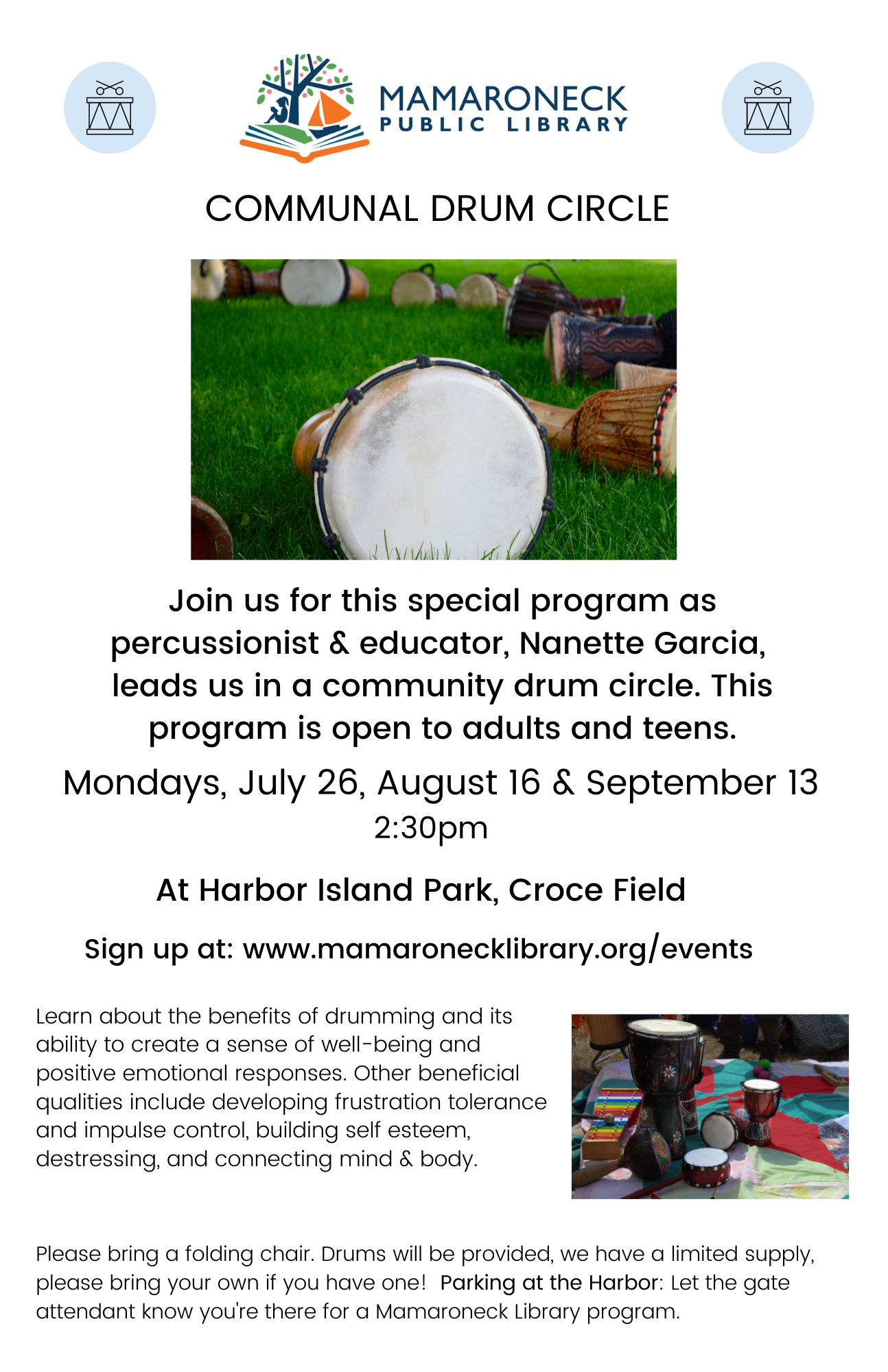 Communal Drum Circle event