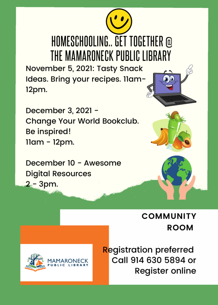 Homeschooling in the Library flyer - 3 Fall dates