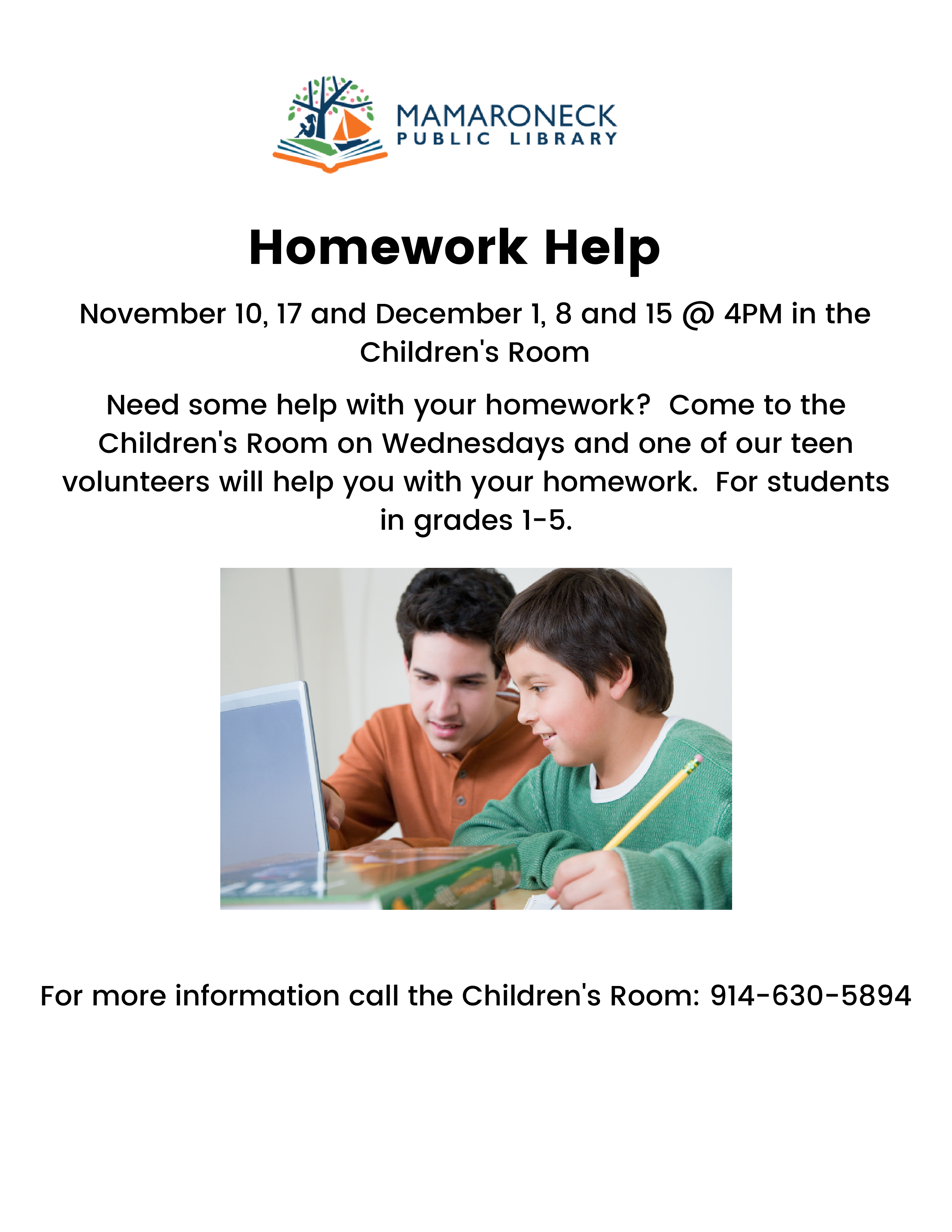 Homework Help for children grades 1-5