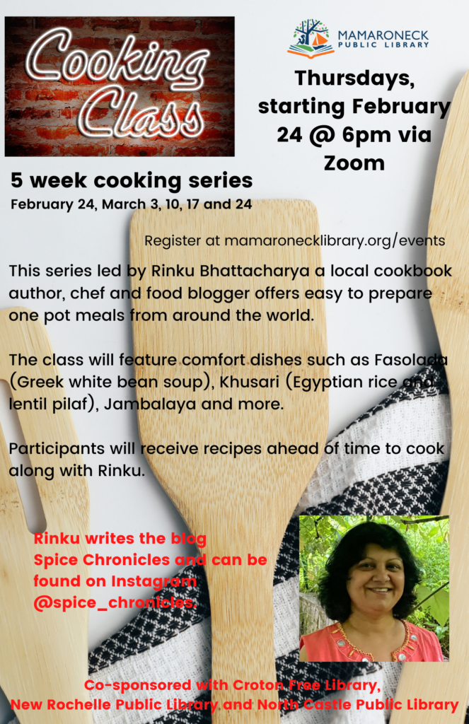 5 week cooking class series in February and March