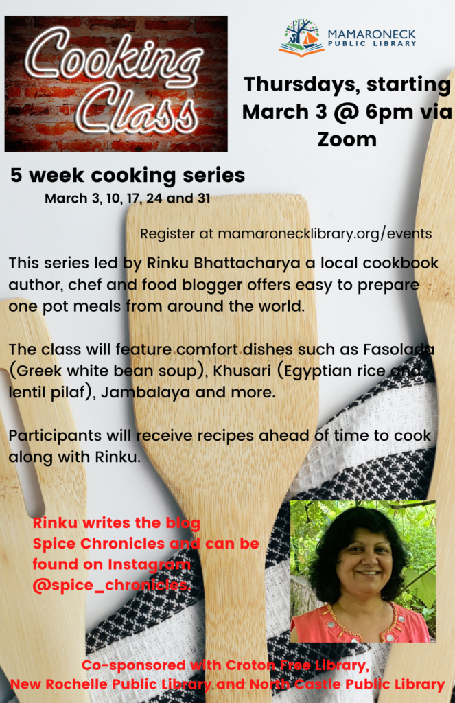 5 week cooking series with Rinku