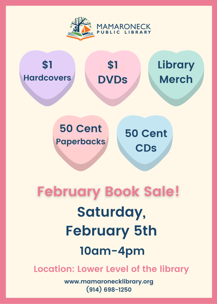 Book Sale on Feb. 5th in the Library