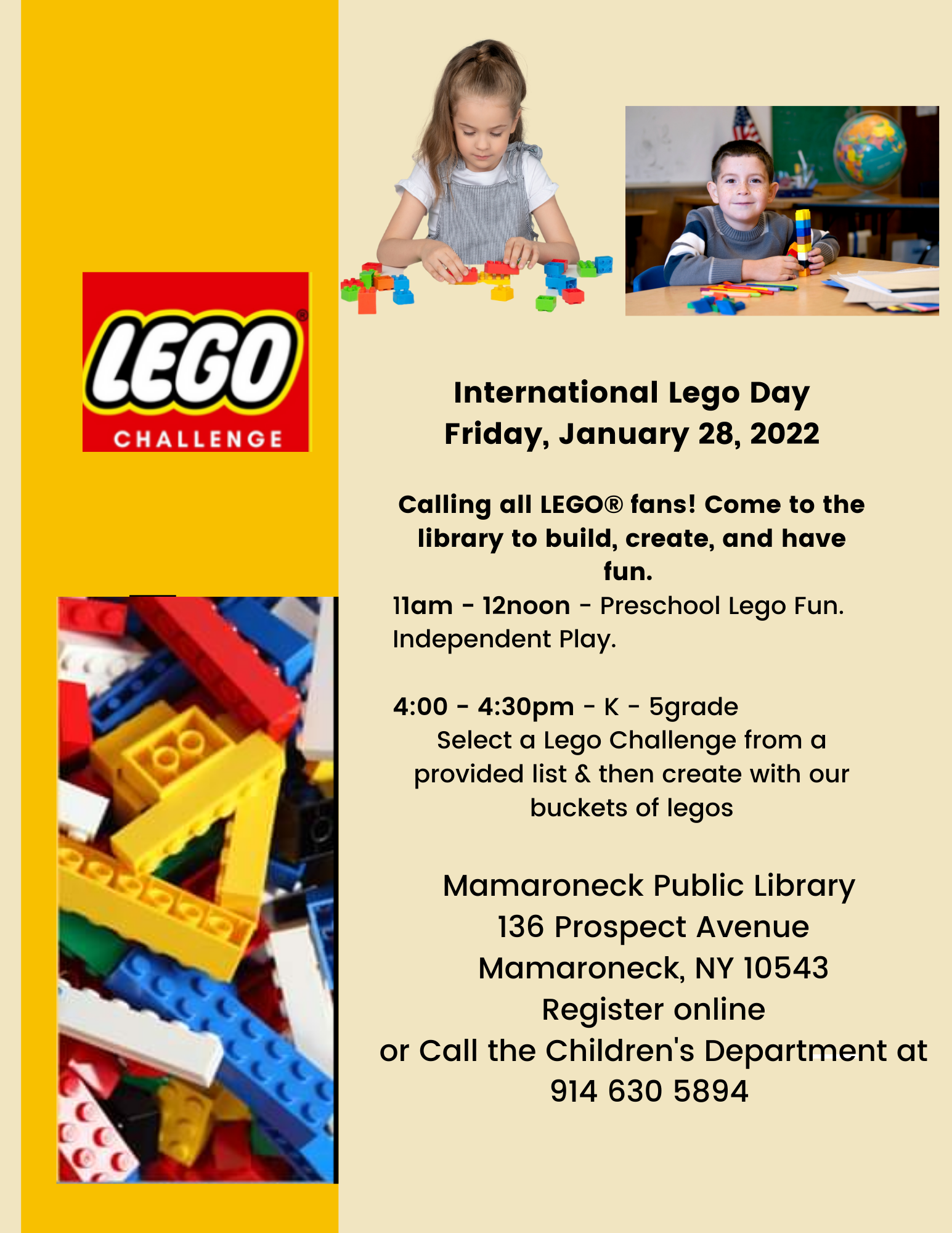 Int'l Lego Day - Friday, Jan. 28