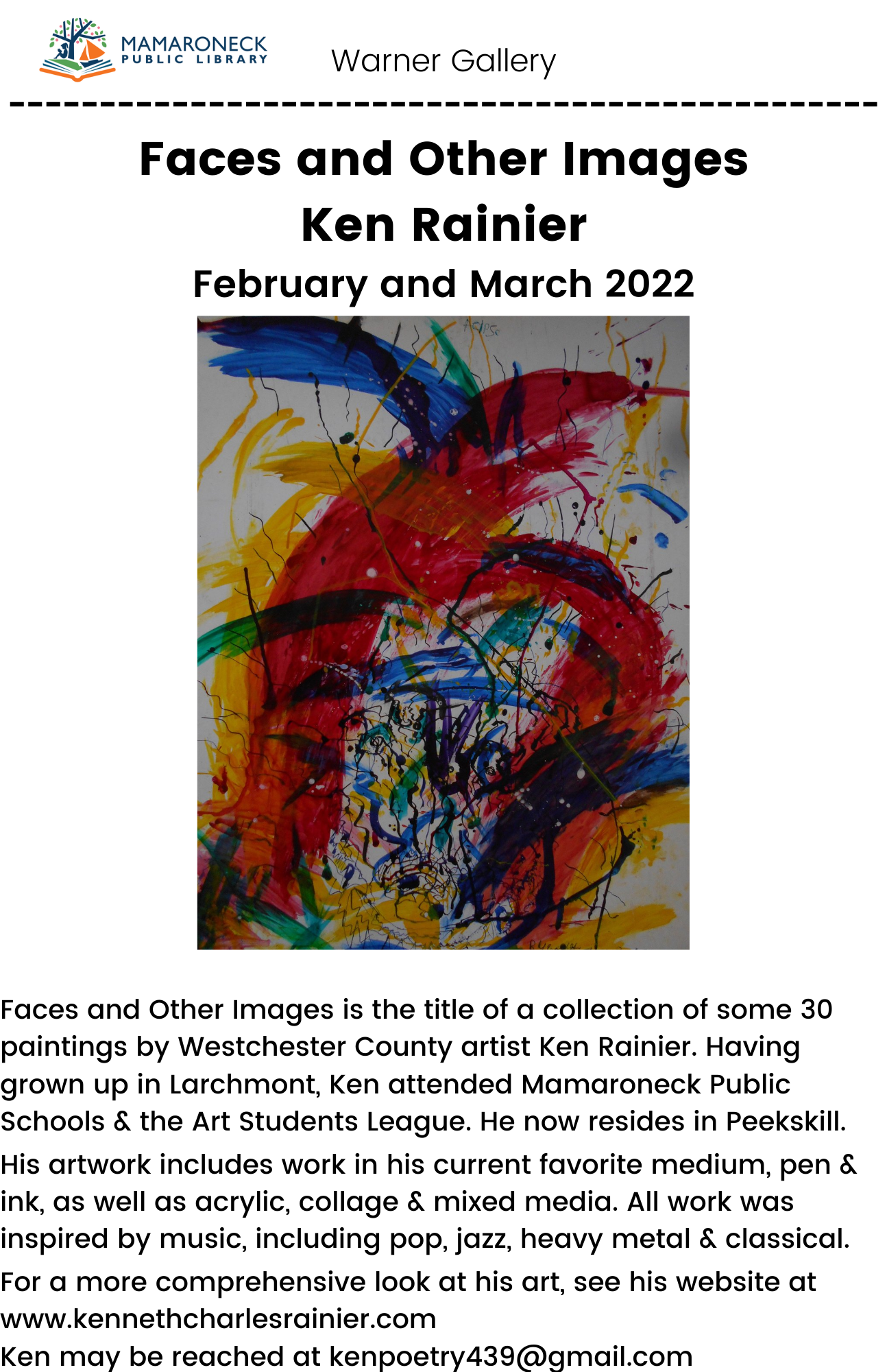 Warner Gallery new exhibit by Ken Rainier