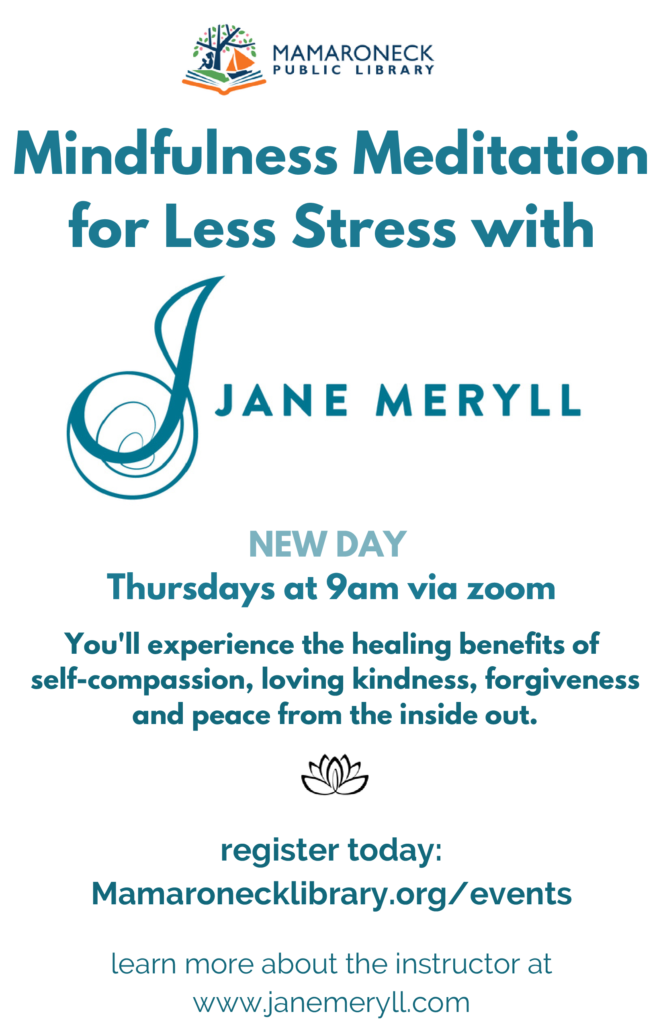 Meditation with Jane Meryll 9am on Thursday