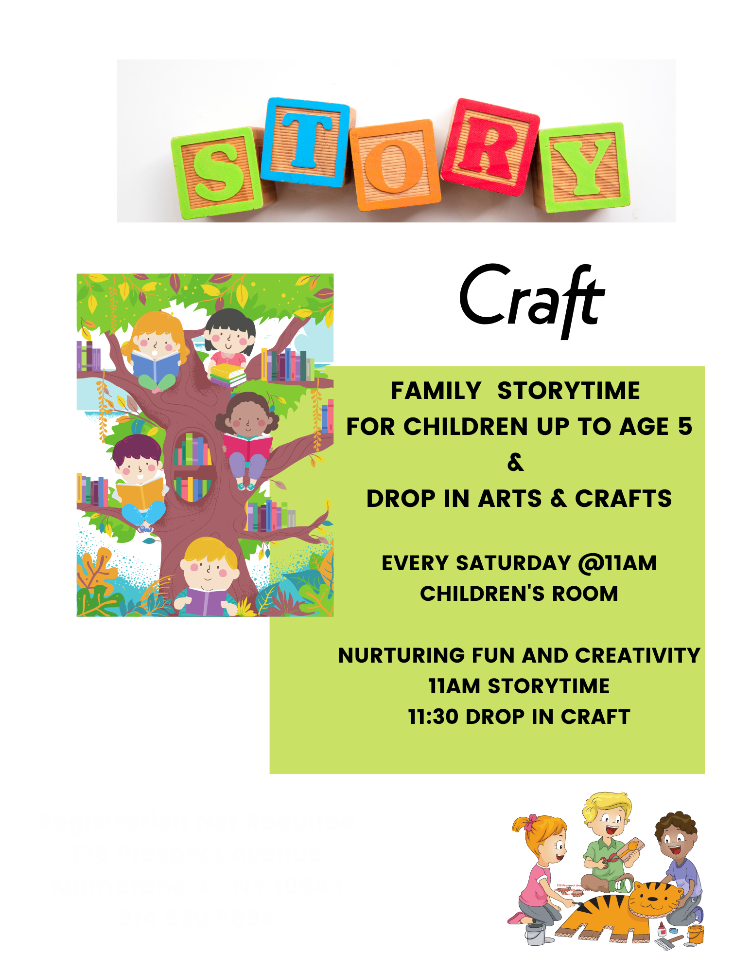 Story and Play on Saturday for families and children