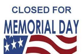 the Library will be closed on Memorial Day