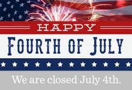 the Library will be closed on July 4th