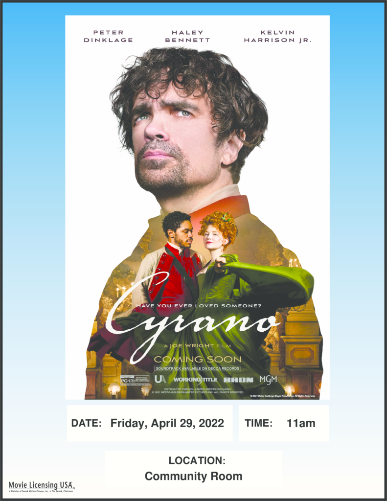 April 29 free movie matinee: Cyrano