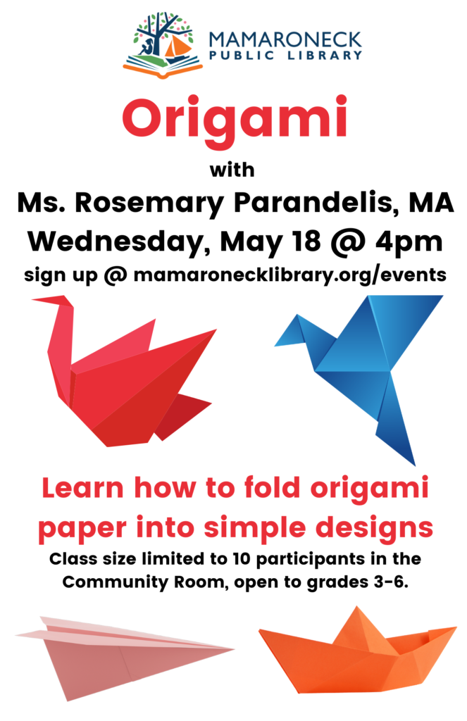 Origami with Rosemary Paradelis May 18