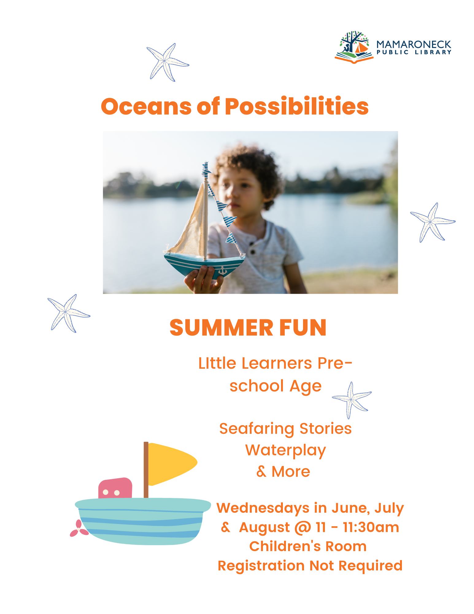 Seafaring stories and waterplay for children
