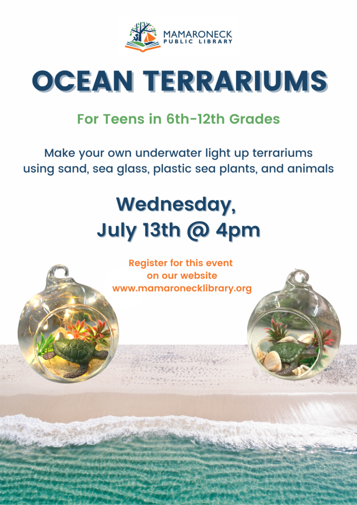 Teens: Make an ocean terrarium July 20