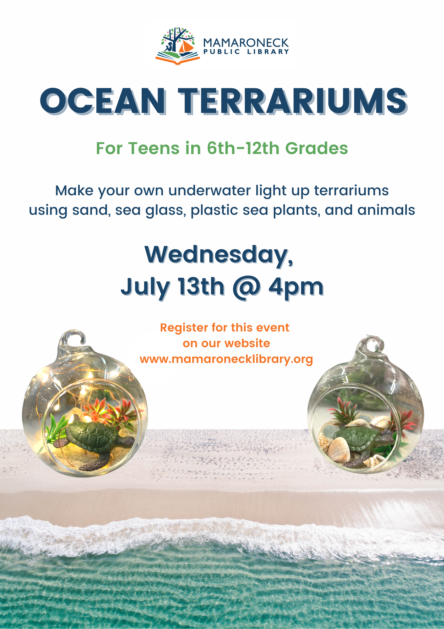 Teens: Make an ocean terrarium July 13