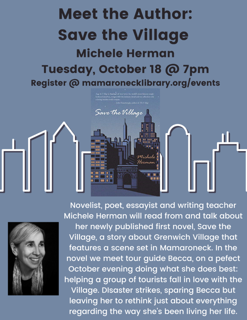 Author Talk: Michele Herman Oct. 18
