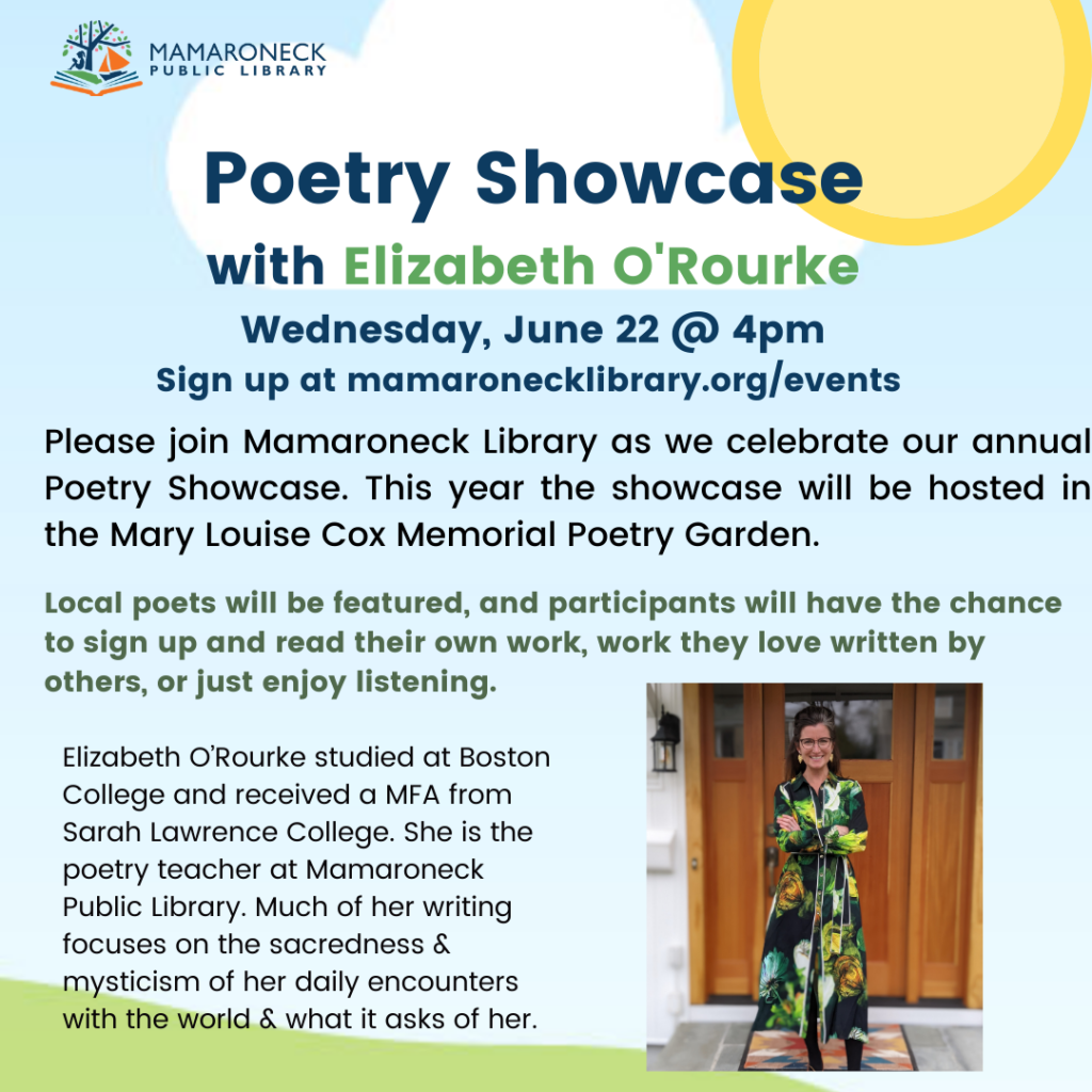 June 22 Poetry with Elizabeth O' Rourke
