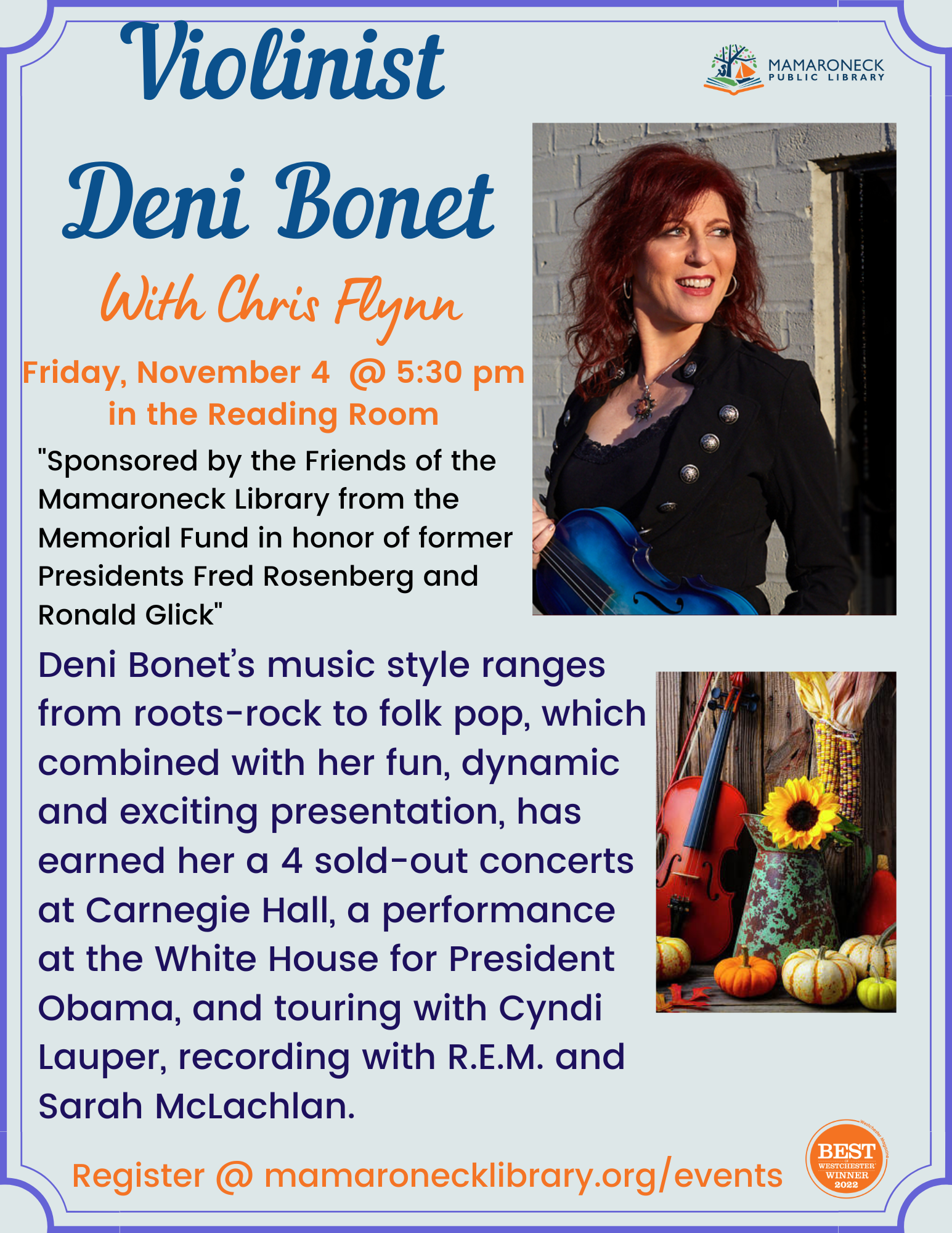 11/4 concert with Deni Bonet