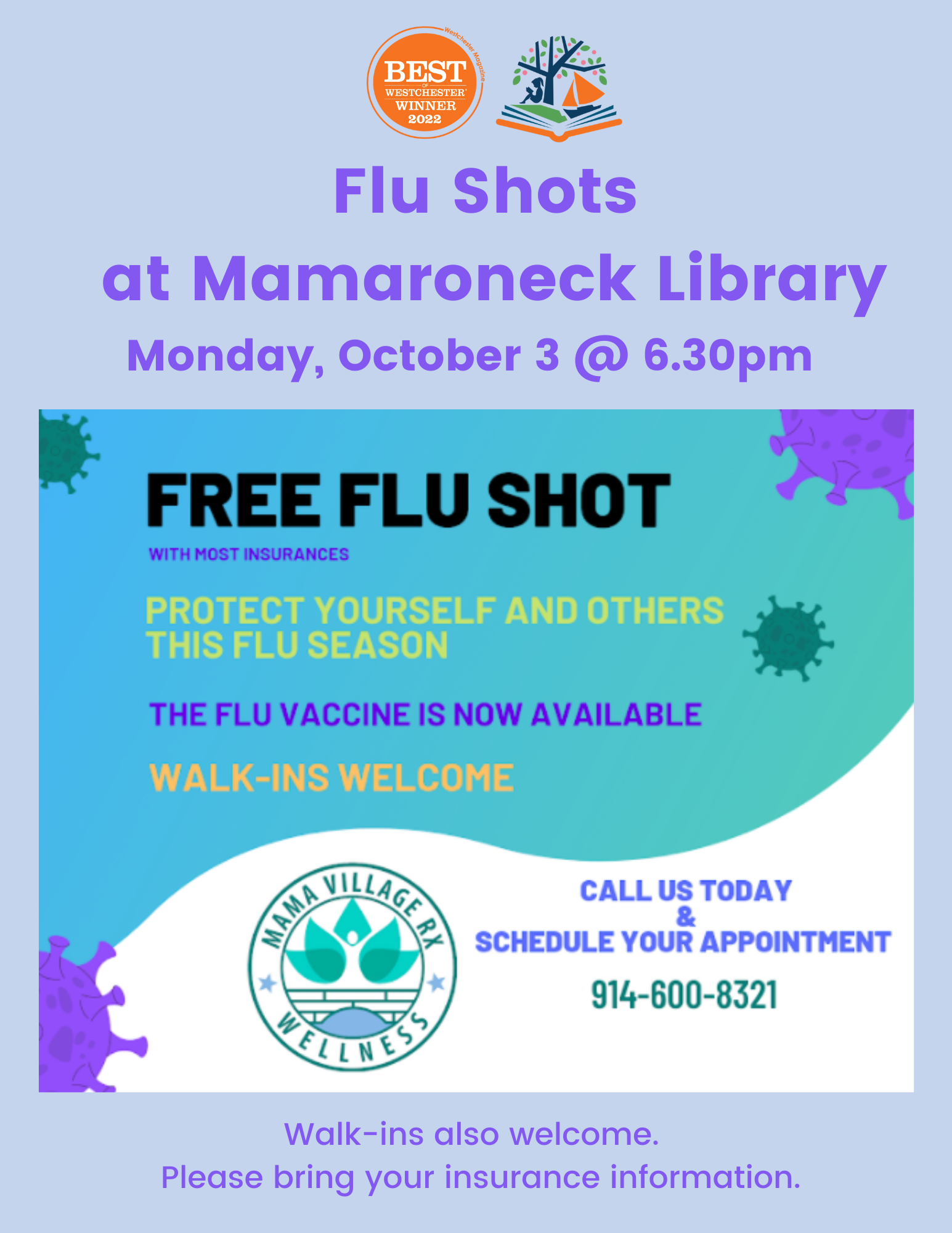 Free flu shots at the Library!