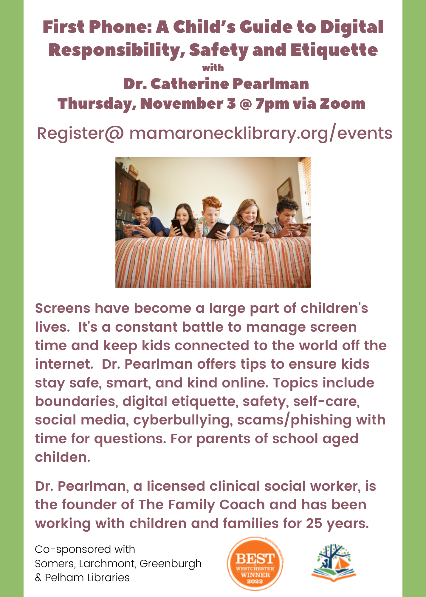 11/3 zoom webinar on children's first phone - a parent's guide