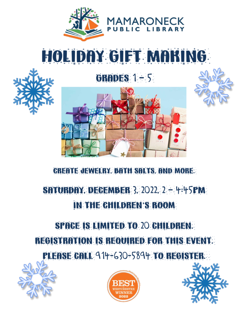 12/3 holiday gift making for children