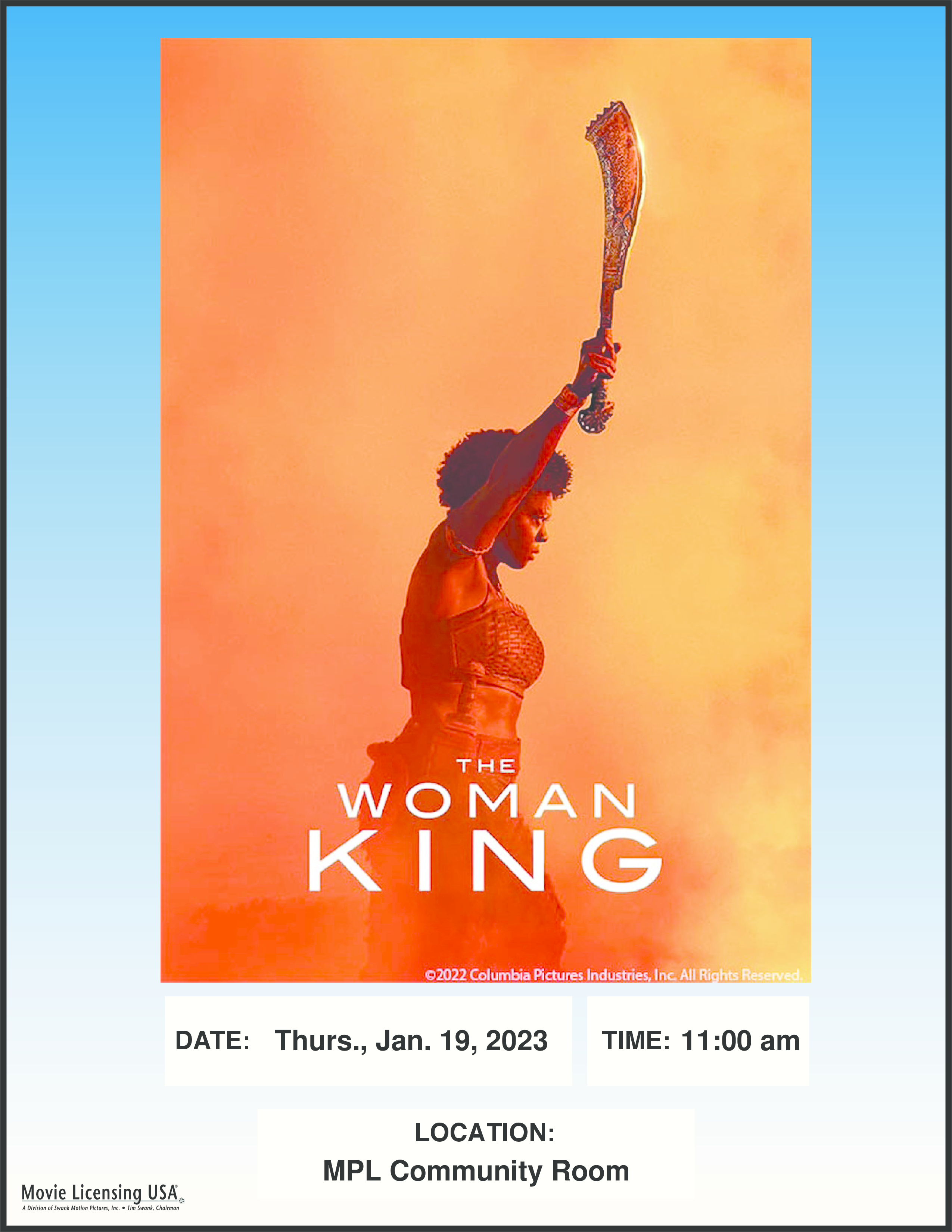 1/19 Mamaroneck New Movie Matinee - The Woman King