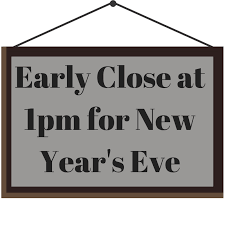 12/31 - Library closes at 1pm