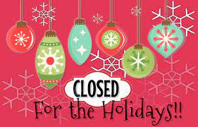 Closed for the Holidays