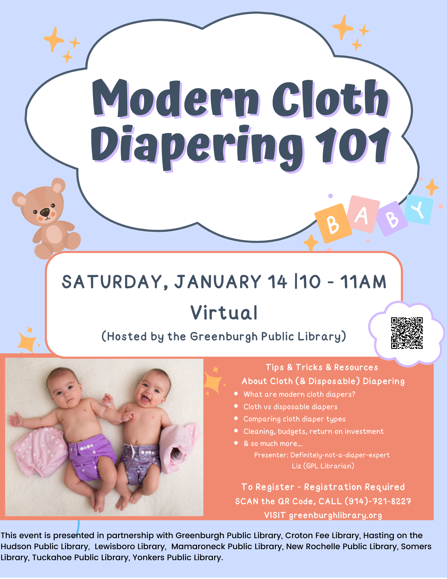 1/14, 10-11am via zoom; Modern Cloth Diapering