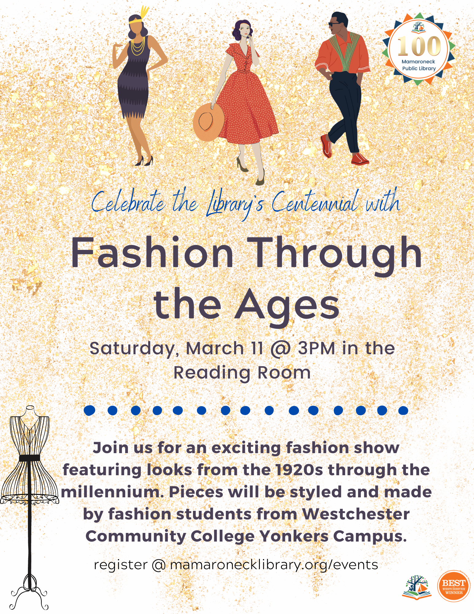 3/11 @ 3pm in the Reading Room: Fashion show