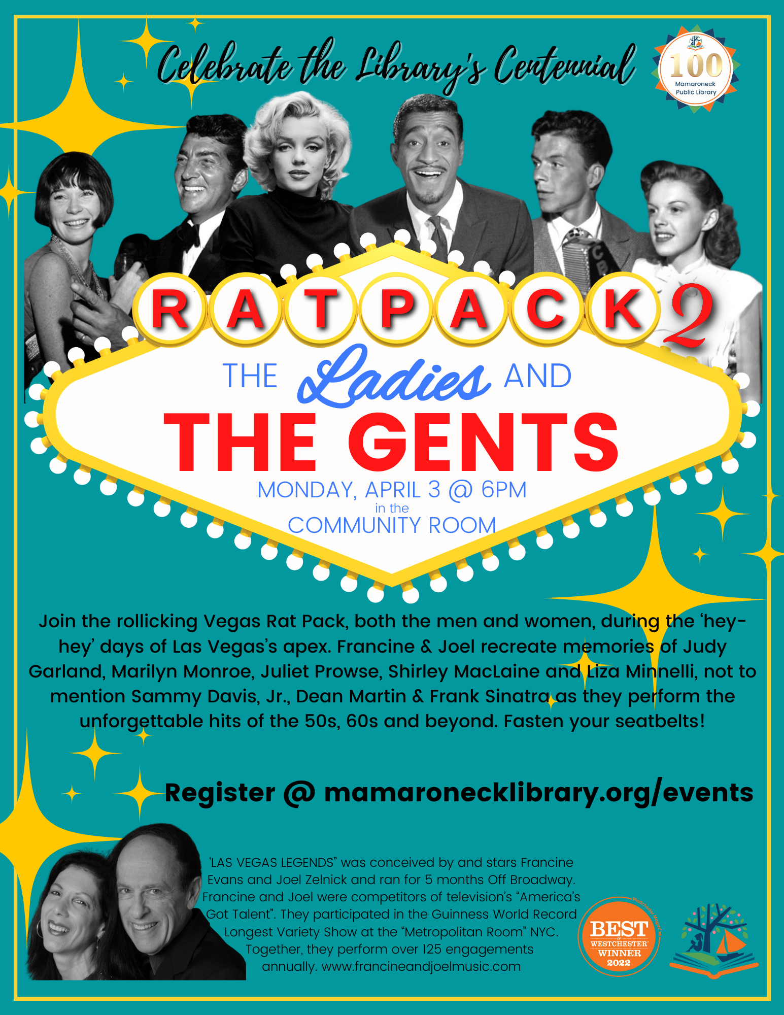 4/3 - Rat Pack 2 @ 6pm in the Community Room