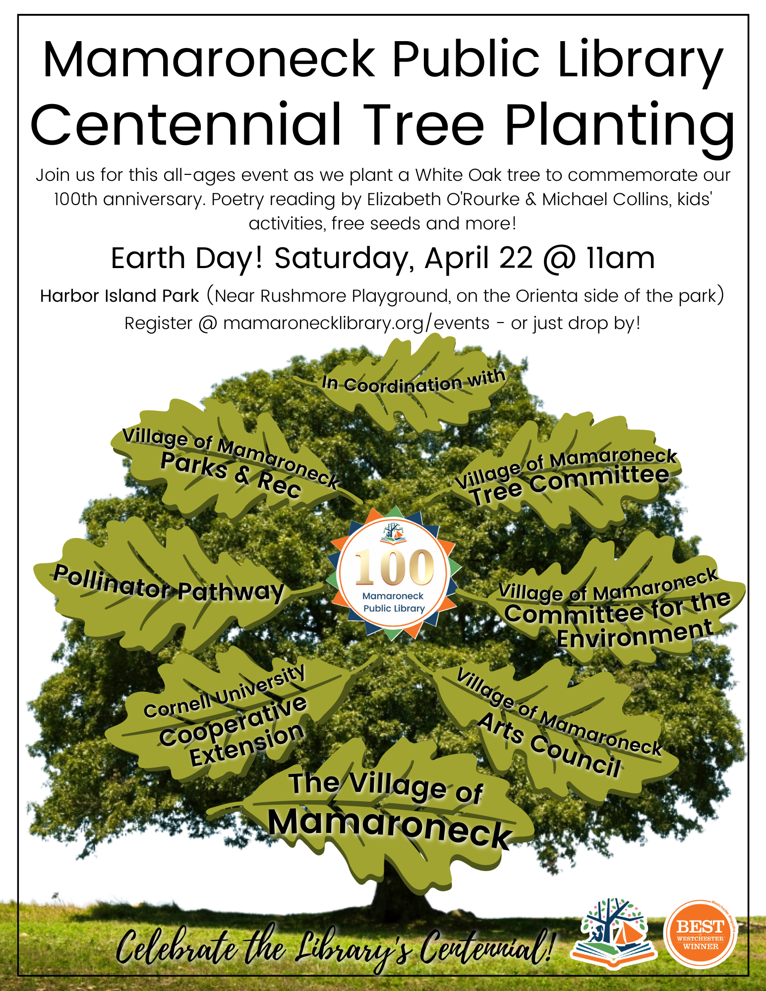 Centennial Tree Planting - Earth Day - April 22 @ 11am