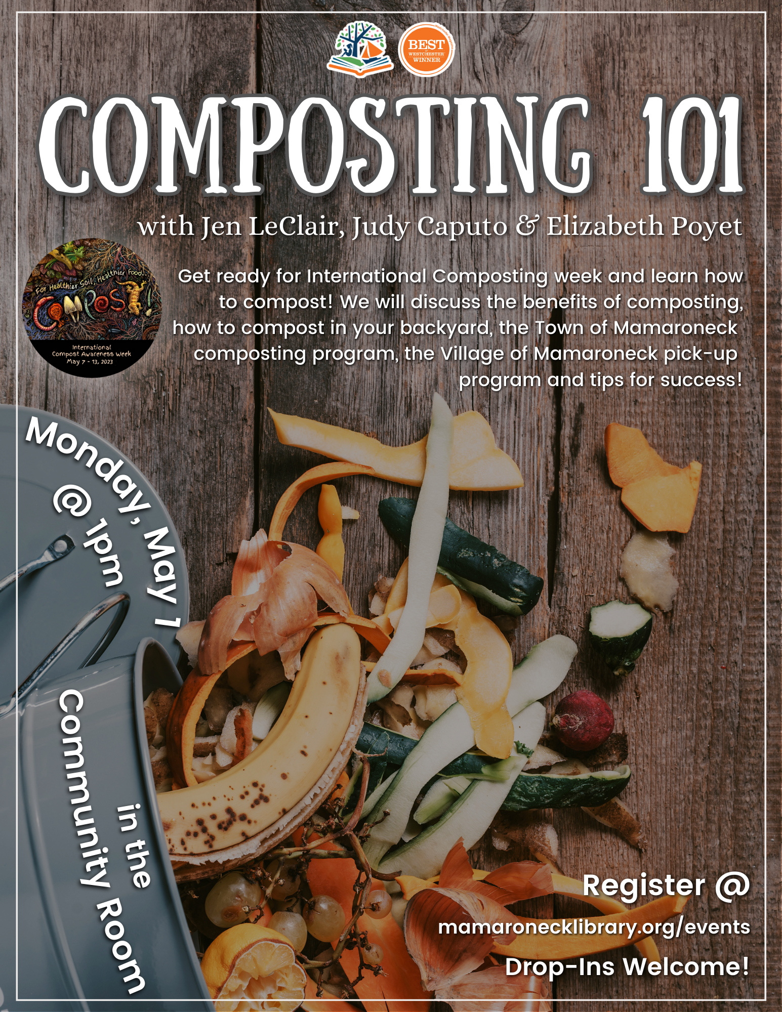 5/1 @1pm in the community room: Composting 101