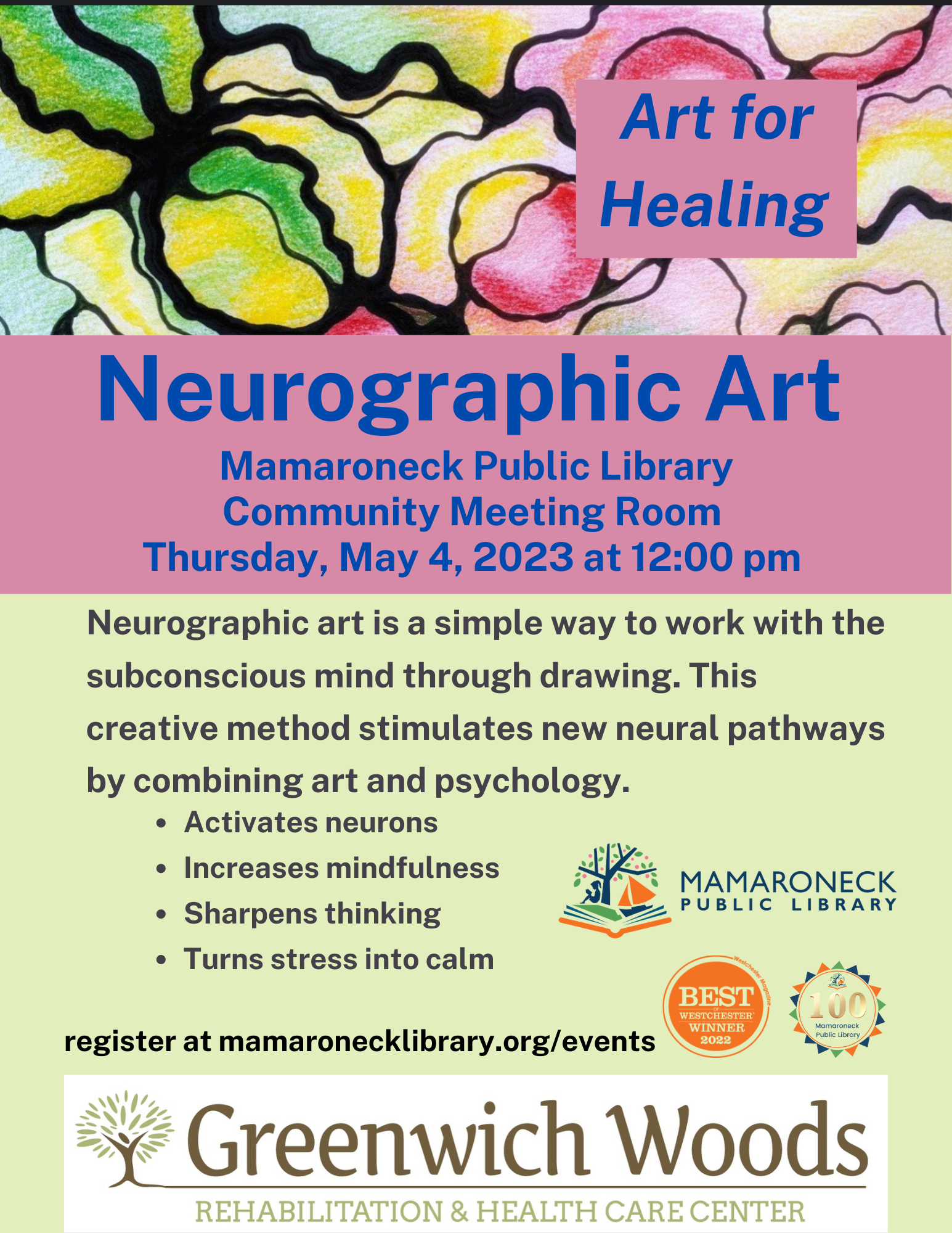Neurographic Art - 5/4 @ 12pm in the community Room