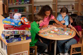 kids playing board games - 4/3 @ 2-4pm (K & up) in the children's room