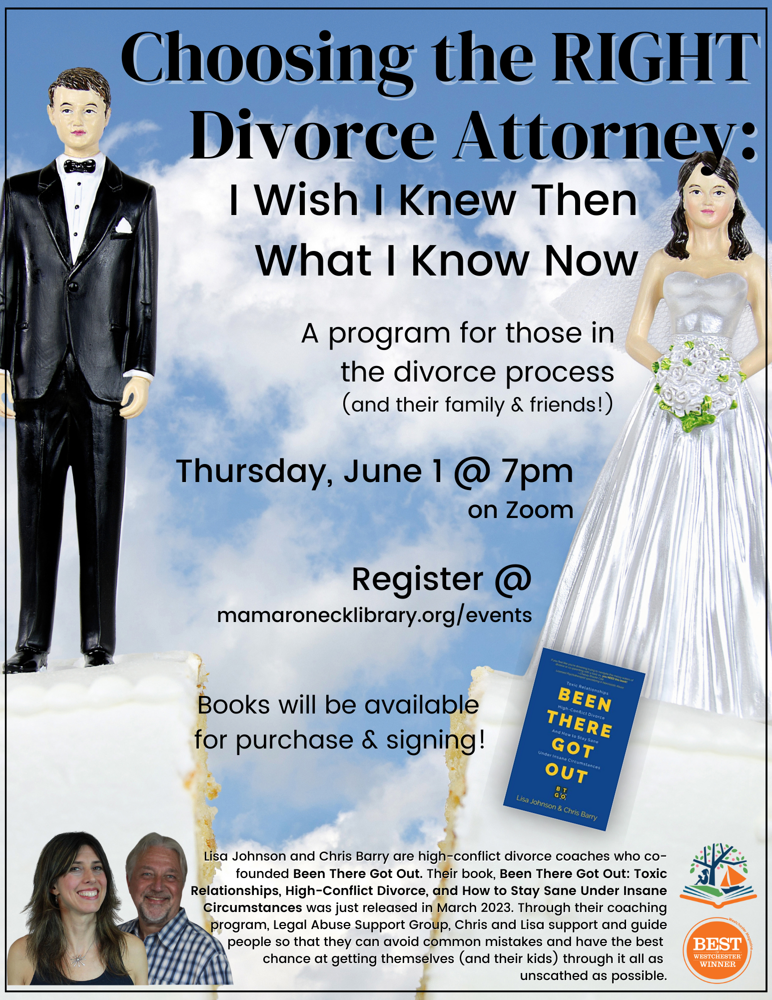 6/1 @ 7pm via Zoom: Choosing the right divorce attorney
