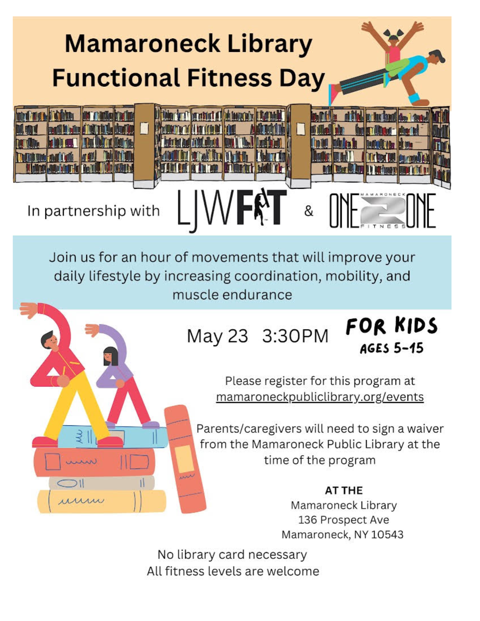 5/23 @ 3:30pm - functional fitness Day - Ages 5-15