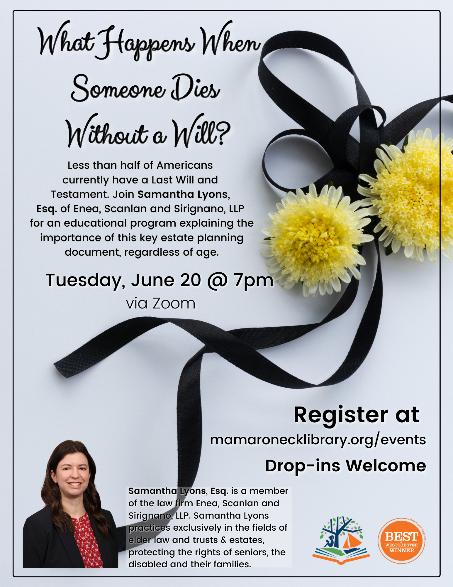 6/20 @ 7pm via zoom: what happens when someone dies without a will