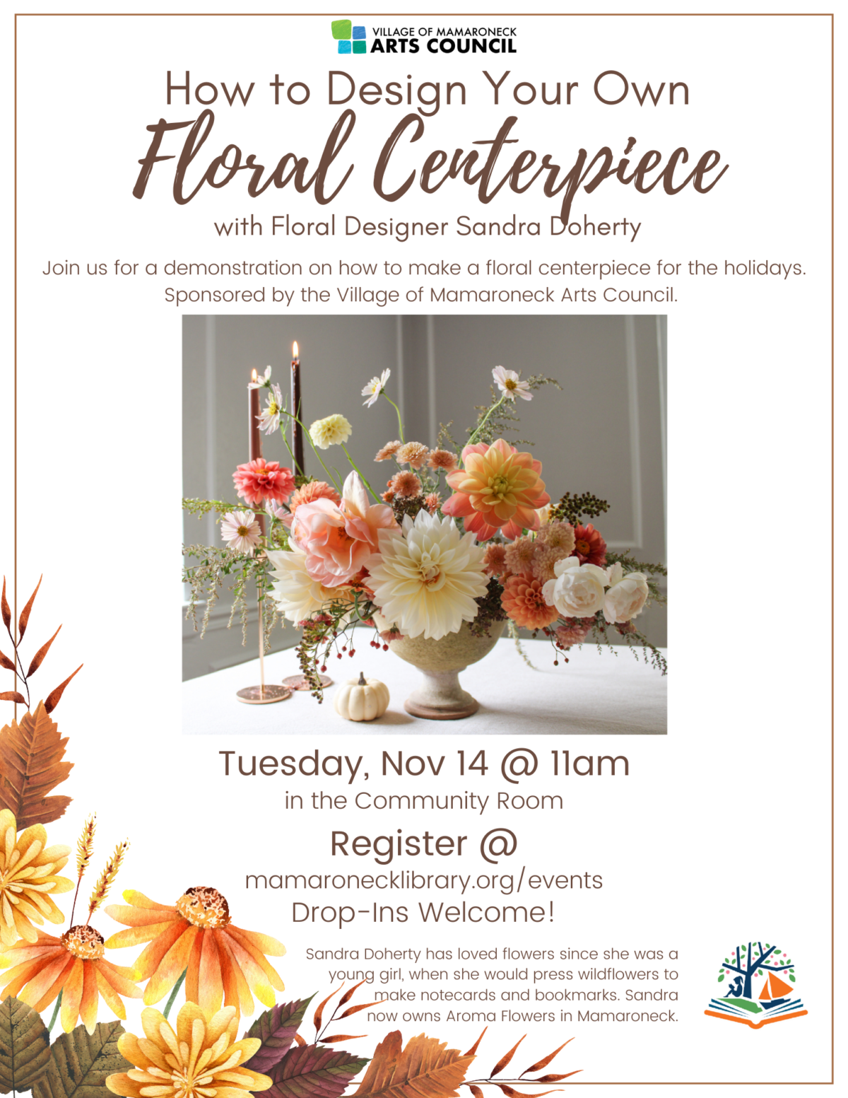 How to Design Your Own Floral Centerpiece Mamaroneck Public Library